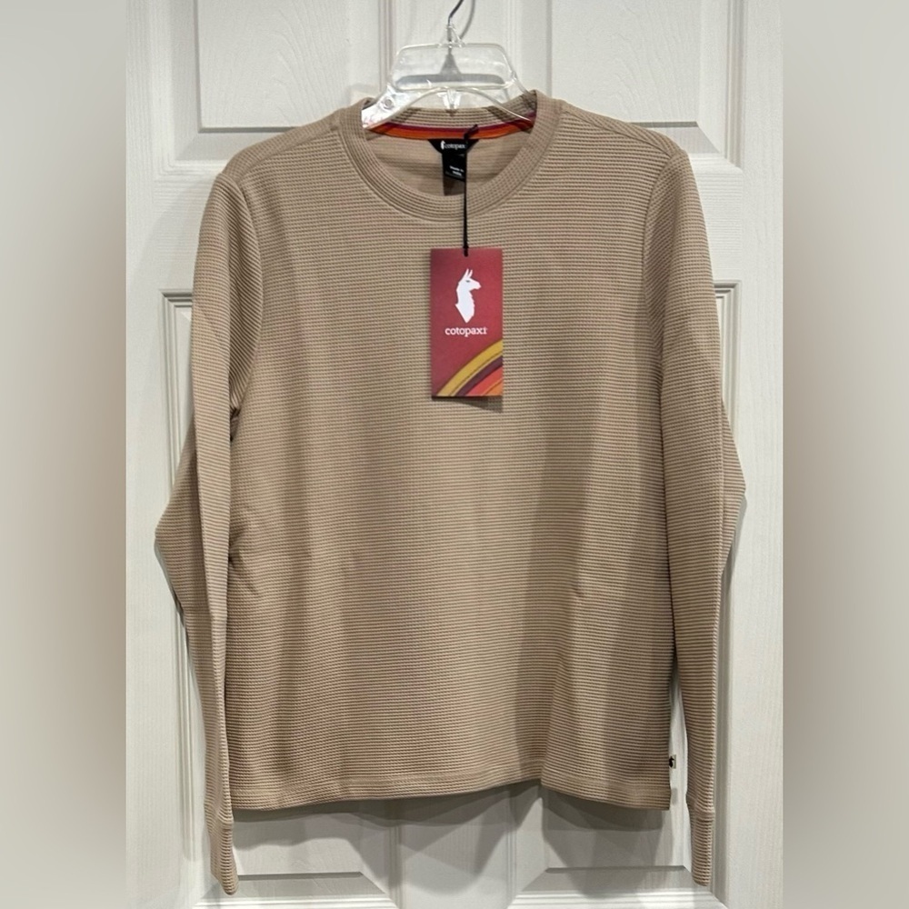 Cotopaxi Women's Large Atajo Long-Sleeve Waffle Shirt Oatmeal Cream NWT